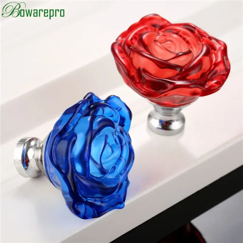 Furniture Hardware Feet - Bowarepro-manija de cristal rosa de 50MM,