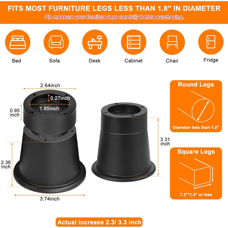Elevador de muebles de alta re - Furniture Hardware Feet reseña y precio