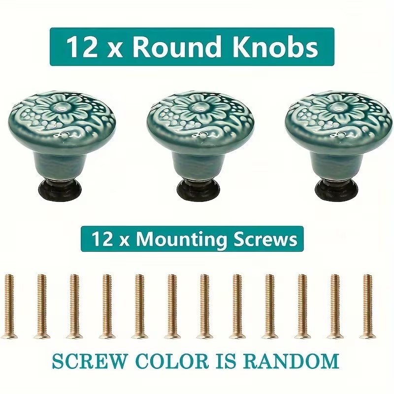 12 perillas de cerámica para g - Furniture Hardware Feet reseña y precio